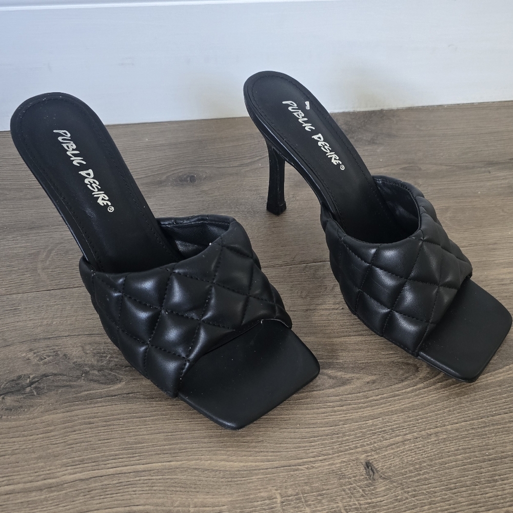 Black Quilted Heels